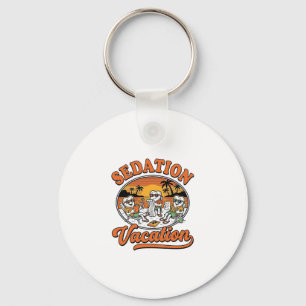 Sedierung Urlaub Retro Dental Humor T-Shirt Design Schlüsselanhänger