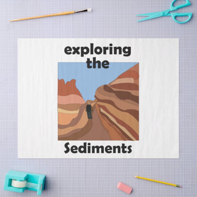 Sedimentgestein Erkundung der Sedimente Wanderer Seidenpapier (Basteln)