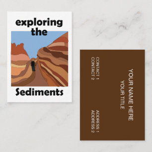 Sedimentgestein Erkundung von Sedimenten Wandern Visitenkarte