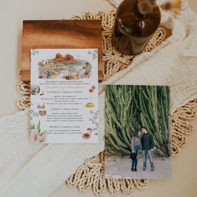 Sedona Arizona Bachelorette Weekend Itinerary Einladung (Von Creator hochgeladen)