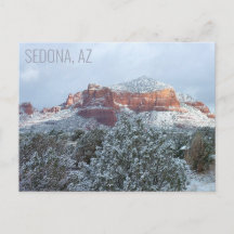 Sedona Arizona Bedeckt im Schnee Winter