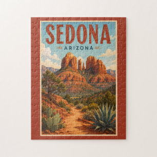 Sedona Arizona Cathedral Rock Illustration Reise  Puzzle