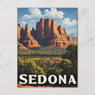 Sedona Arizona Cathedral Rock Panoramablick Postkarte