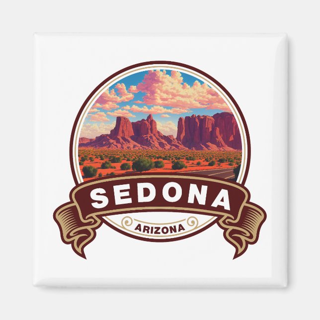 Sedona Arizona Colorful Travel Abzeichen Magnet (Vorne)