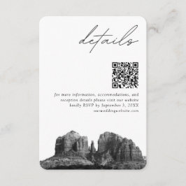 Sedona Arizona Hochzeit Moderne Details QR Code Begleitkarte