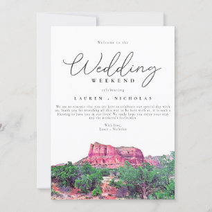 Sedona Arizona Hochzeitswochenende Willkommen Einladung