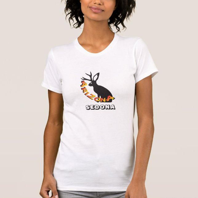Sedona Arizona Jackalope Jack Rabbit T-Shirt (Vorderseite)