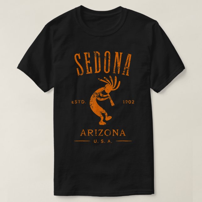 Sedona Arizona Kokopelli Souvenir Desig T-Shirt (Design vorne)