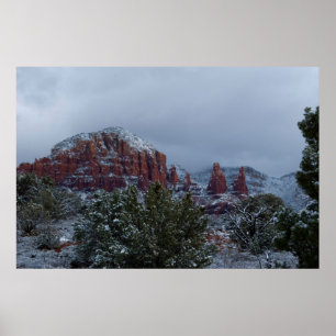 Sedona Arizona mit Schnee 2789 Poster