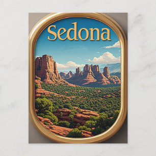 Sedona Arizona Panoramablick auf rote Felsberge Postkarte
