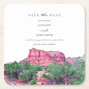 Sedona Arizona Paper Untersetzer Save the Date