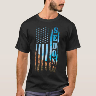 Sedona Arizona Patriotische Amerikanische Flagge V T-Shirt