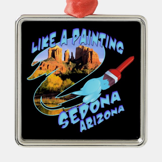 Sedona Arizona Pendant Ornament Aus Metall (Vorne)