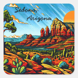 Sedona, Arizona Quadratischer Aufkleber