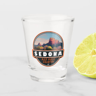 Sedona Arizona Red Rock Country Wasserfarben-Emble Schnapsglas