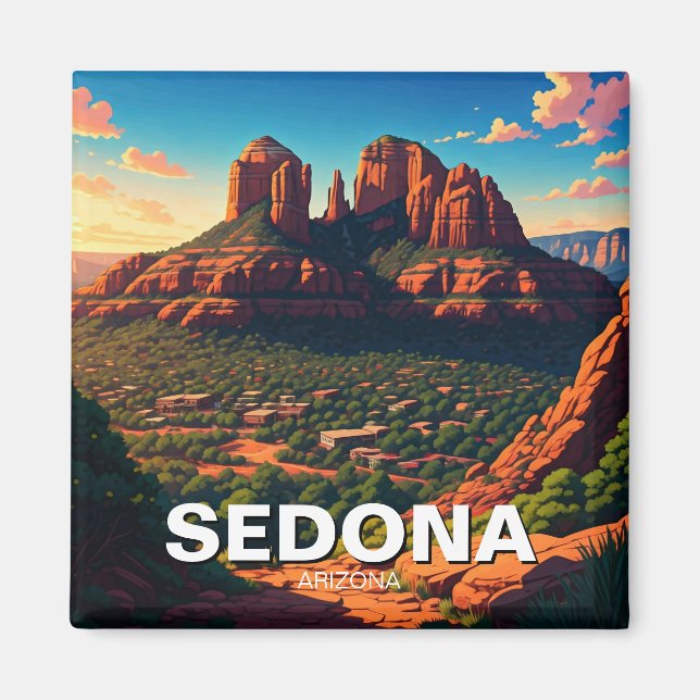 Sedona Arizona Reisen Rote Steine Vertical Magnet (Vorne)