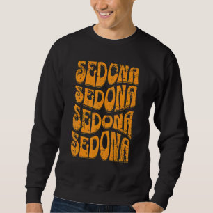 Sedona Arizona Retro 60er 70er Stil abgenutzt 3 Sweatshirt