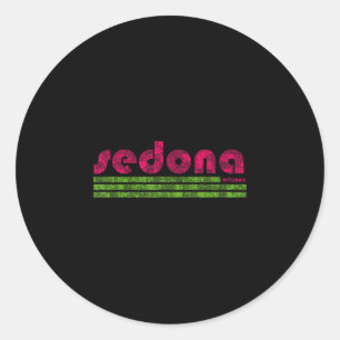 Sedona Arizona Retro Vintage verwittert Wandern Runder Aufkleber