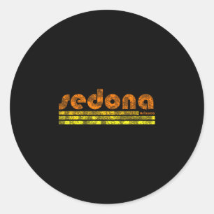Sedona Arizona Retro Vintage verwittert Wandern Runder Aufkleber