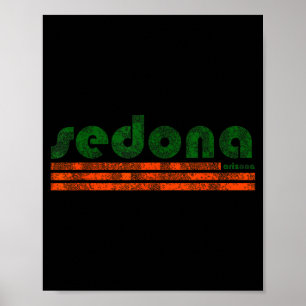 Sedona Arizona Retro Vintage verwittertes Wandern Poster