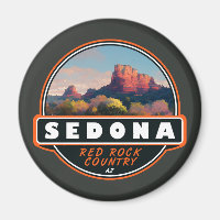 Sedona Arizona Roter Felsen Wasserfarbenemblem