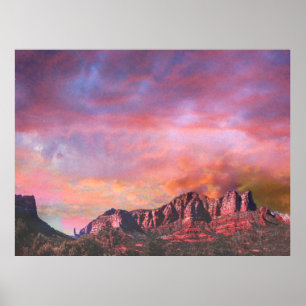 SEDONA ARIZONA Roter Rock Sunset Poster