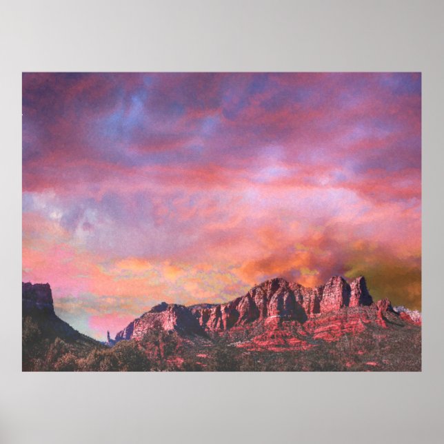 SEDONA ARIZONA Roter Rock Sunset Poster (Vorne)