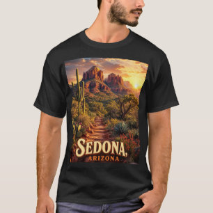 Sedona Arizona Sonnenuntergang Rote Felsen Wüsten T-Shirt