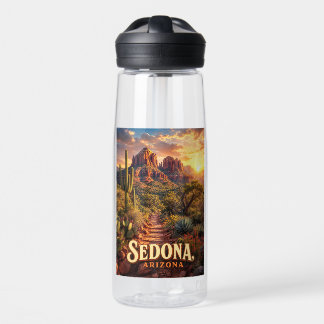 Sedona Arizona Sonnenuntergang Rote Felsen Wüsten Trinkflasche