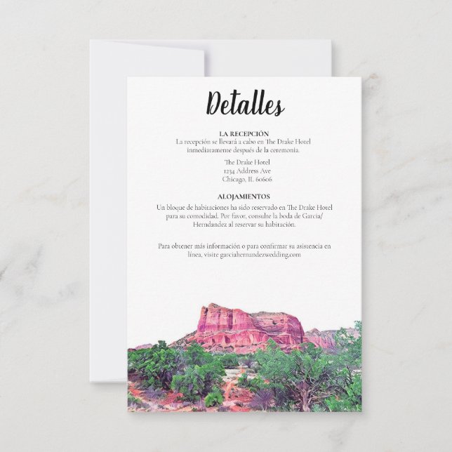 Sedona Arizona Spanish Dettales Card Einladung (Vorderseite)