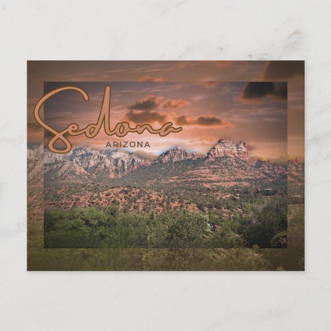 Sedona, Arizona Sunset Surreal Postkarte (Vorderseite)