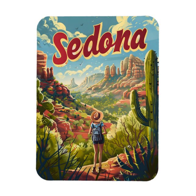 Sedona Arizona Vintag Magnet (Vertikal)