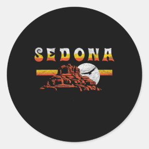 Sedona Arizona Vintage abgenutzt Bell Rock Wandern Runder Aufkleber