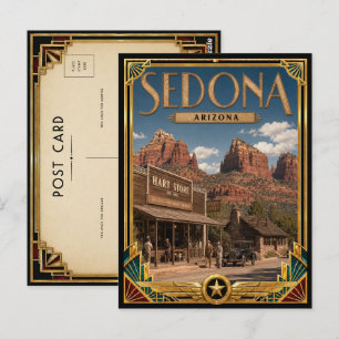 Sedona Arizona Vintage Art Deco Golden Age Postkarte