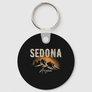 Sedona Arizona Vintage Berge Sonnenuntergang Wande Schlüsselanhänger