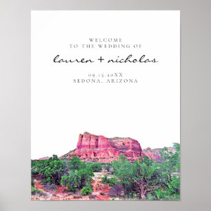 Sedona Arizona Wedding Welcome Sign Poster