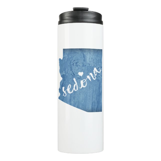 Sedona Arizona Wood Grain Thermosbecher (Vorderseite)