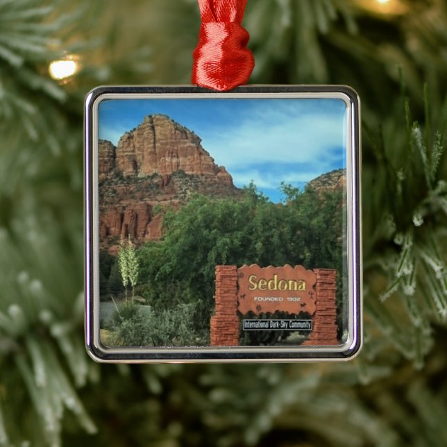 Sedona Arizona Zeichen Ornament Aus Metall (Baum)