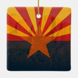 Sedona AZ Flag Keramikornament