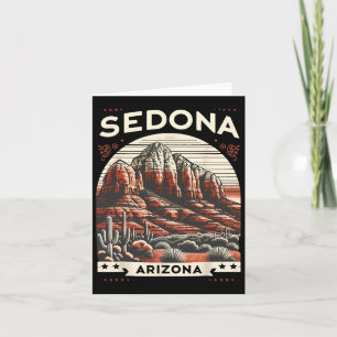Sedona Az Wandern Outdoor Berg Sedona USA Retro Karte