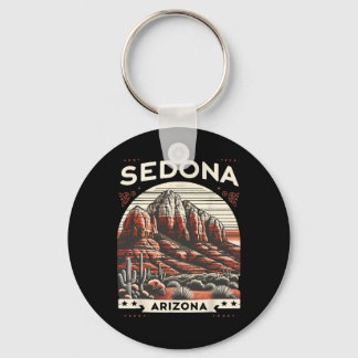 Sedona Az Wandern Outdoor Berg Sedona USA Retro Schlüsselanhänger