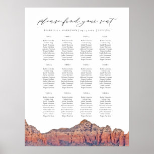 SEDONA-bemalt Skyline-Hochzeitstabelle Poster
