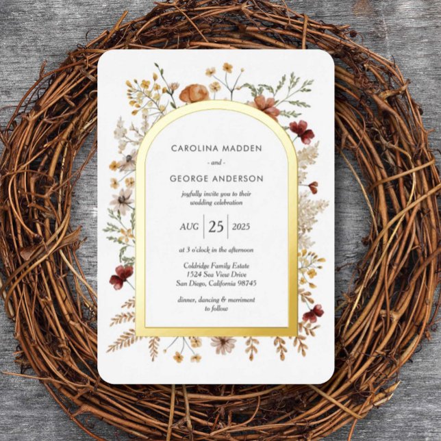 Sedona Garden Wedding Foil Einladung (Von Creator hochgeladen)
