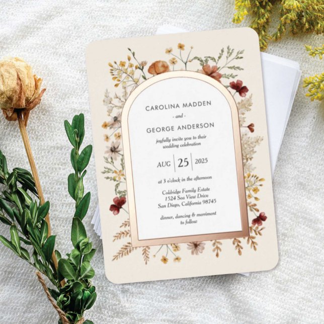 Sedona Garden Wedding Foil Einladung (Von Creator hochgeladen)