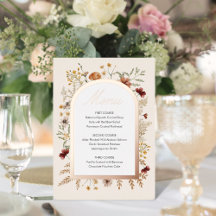 Sedona Garden Wedding Foil Menü