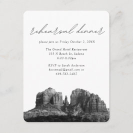 Sedona Hochzeit Elegante Probe Abendessen Begleitkarte