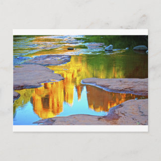Sedona Oak Creak Reflexionen von Cathedral Rock Postkarte