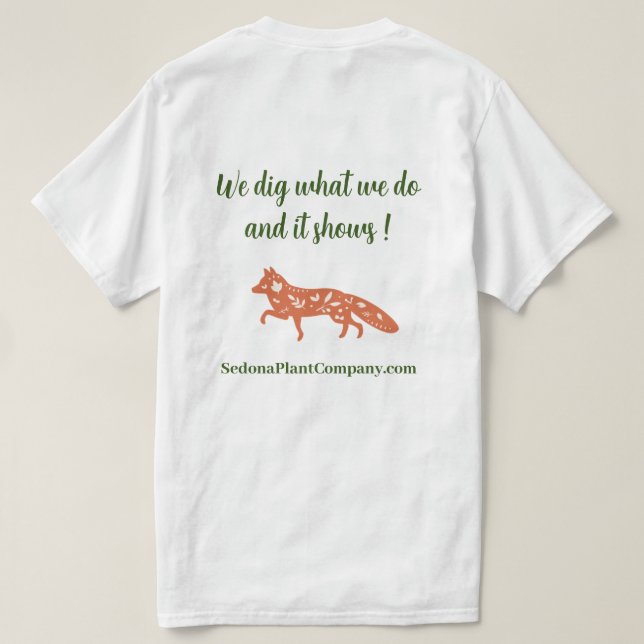 Sedona Pflanze Company Fox T - Shirt (Design Rückseite)