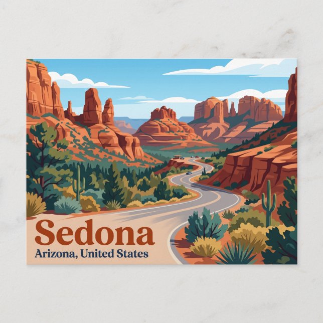 Sedona Red Rock Loop Road Arizona Postkarte (Vorderseite)