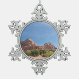 Sedona Red rocks Schneeflocken Zinn-Ornament